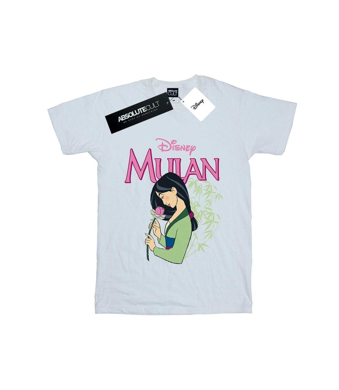 Disney Femme/Ladies Mulan Pink Magnolia Cotton Boyfriend T-Shirt (Blanc) - UTBI49614-1