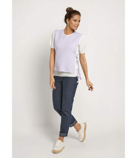 Pull sans manches avec lien à nouer côtés