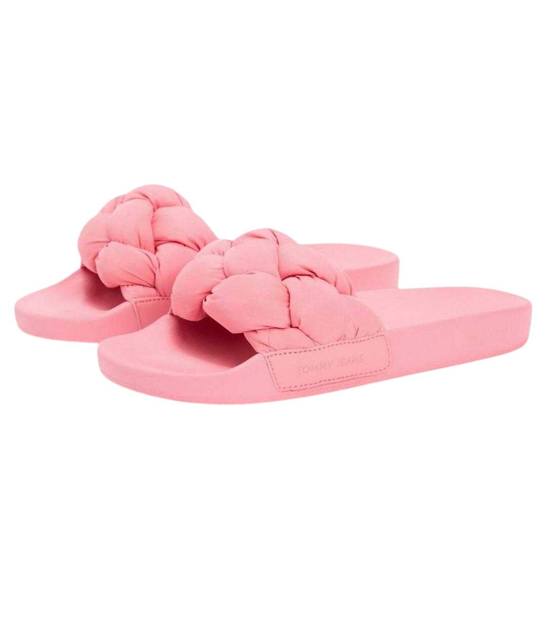 Claquettes Motif/style Tressé Femme Rose Tommy Jeans-4