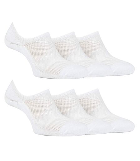 Paquet de 6 chaussettes invisibles en bambou pour femmes avec poignée au talon