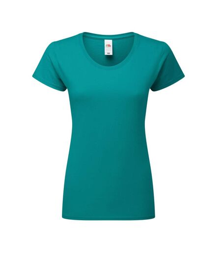 T-shirt Femmes Bleu Sarcelle Fruit Of The Loom