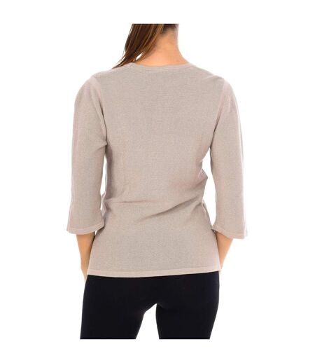 Women's long-sleeved cross-neck sweater APUL01-A651