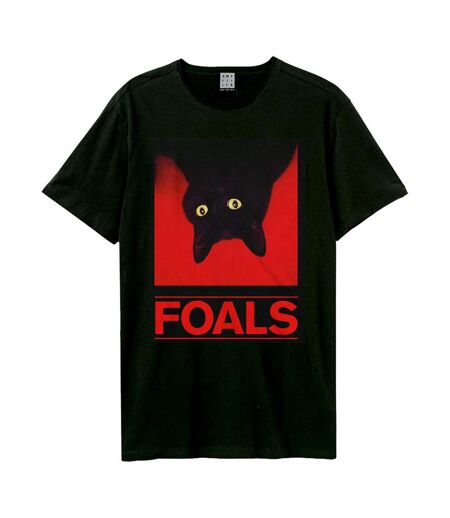 T-shirt black cat adulte noir / rouge Amplified