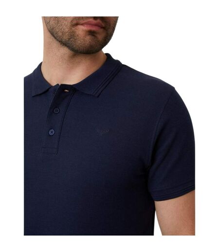 Polo Manches Courtes Malbork Homme Bleu Marine Threadbare