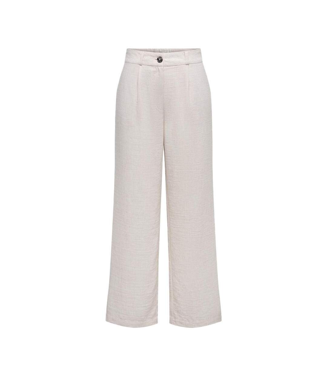 Pantalon beige fluide femme jdy bruce-1