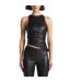 Womens/ladies Asymmetric Racer Top Black Maniere De Voir-2