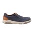 Mens fletcher leather shoes navy/tan Hush Puppies-3