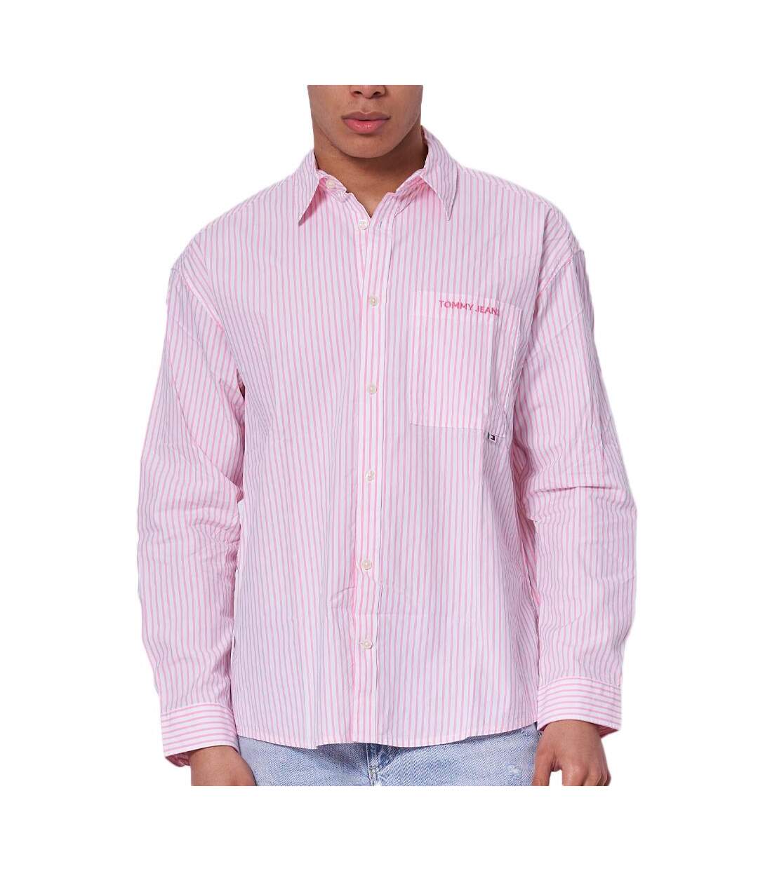 Chemise Manches Longues Rose Homme Tommy Hilfiger DM0DM18956 - S