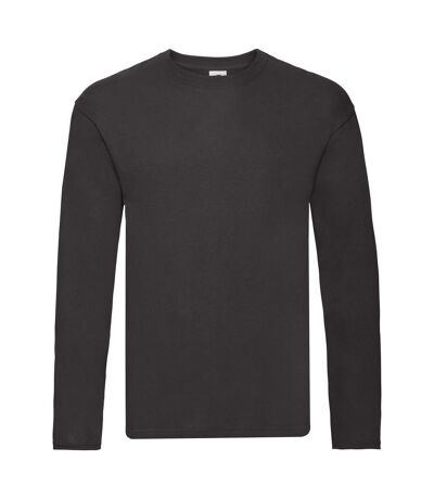 Fruit Of The Loom Mens Original Long Sleeve T-Shirt (Black)