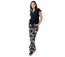 Top femme manches courtes ERMINE uni noir Coton Du Monde-1