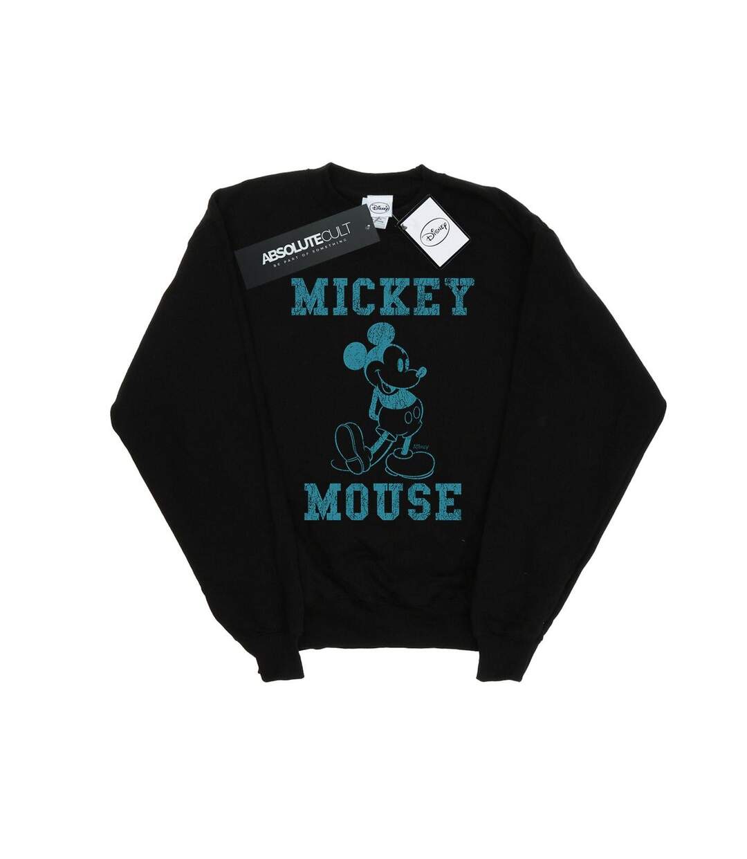Disney Sweat Mono Mickey Mouse Distressed Kick Womens/Ladies (Noir) - UTBI27138-1