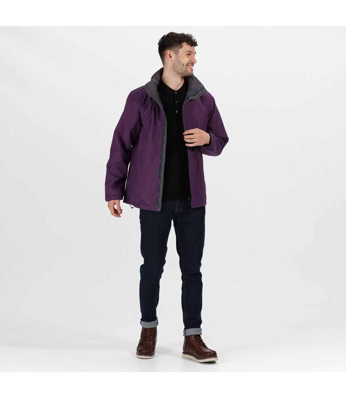 Regatta Mens Standout Ardmore Jacket (Waterproof & Windproof) (Majestic Purple/Seal Grey)