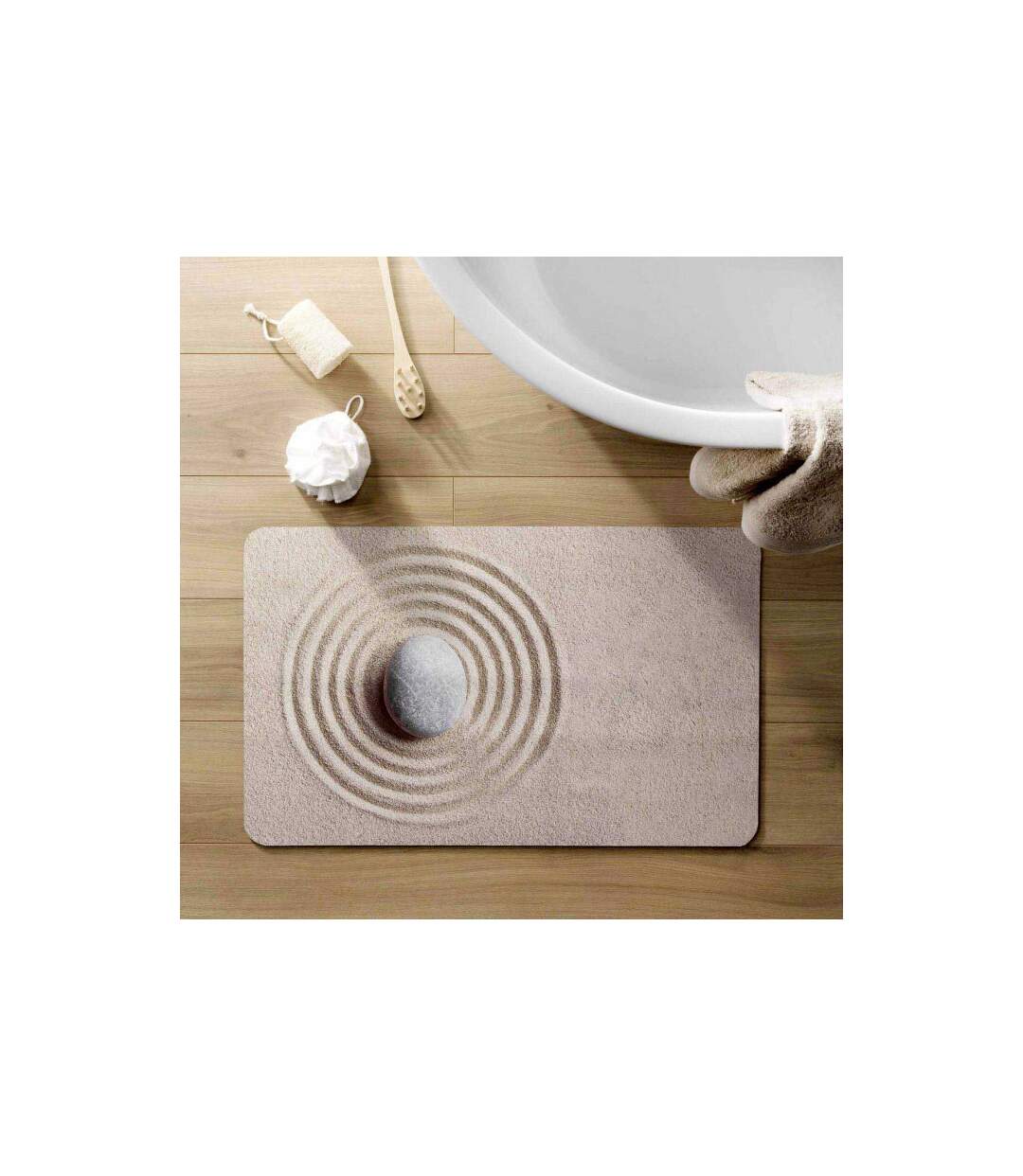 Tapis de Bain Imprimé Serena 50x80cm Beige-5