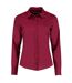 Kustom Kit Womens/Ladies Poplin Tailored Long-Sleeved Shirt (Claret Red) - UTBC5337