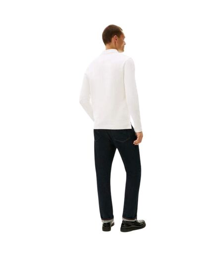 Mens Herringbone Regular Polo Shirt Ecru Tommy Hilfiger