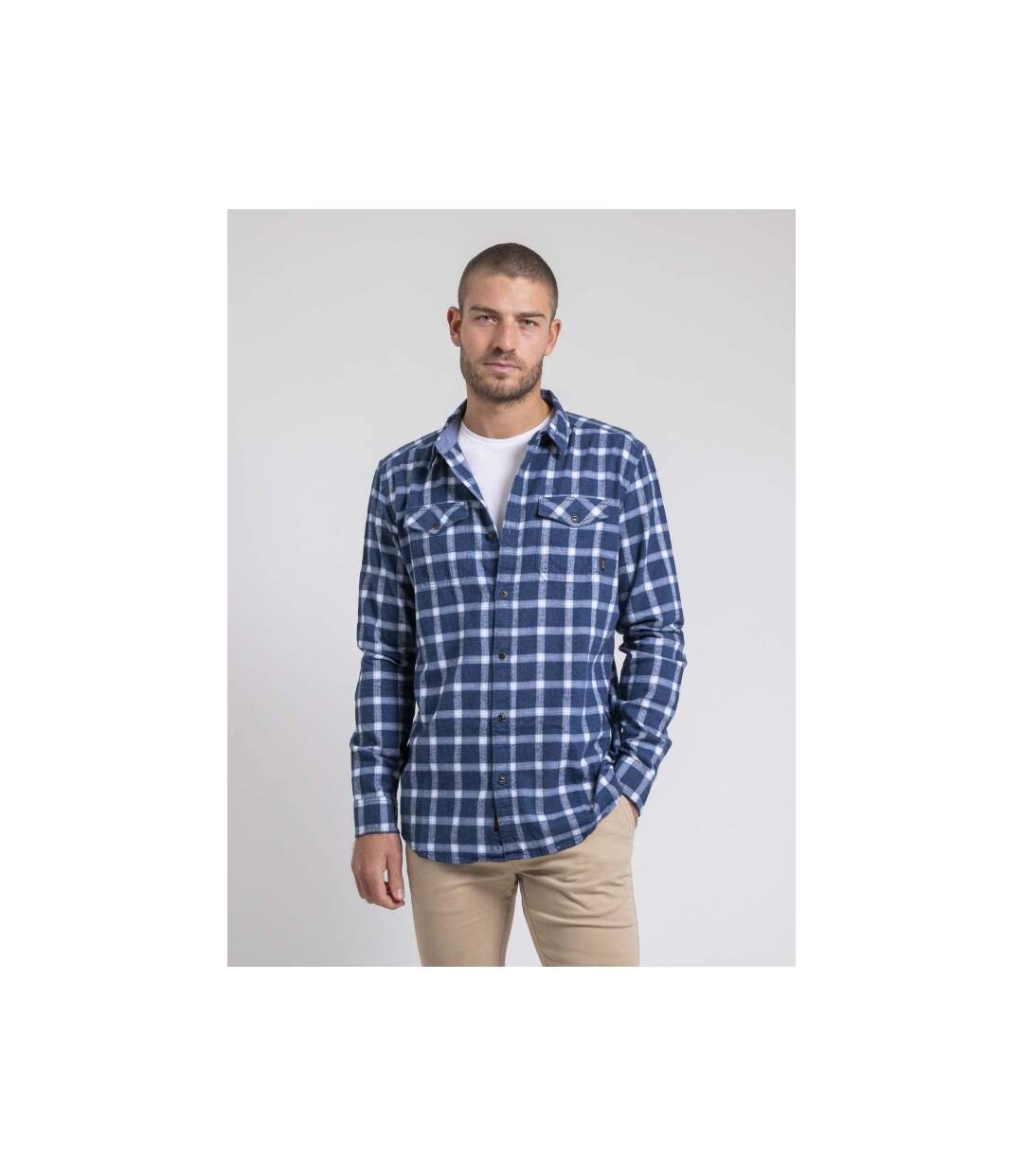 Chemise manches longues carreaux pur coton flanelle TOLFOX