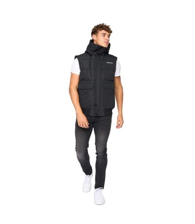 Mens Milwaka Gilet Black Crosshatch