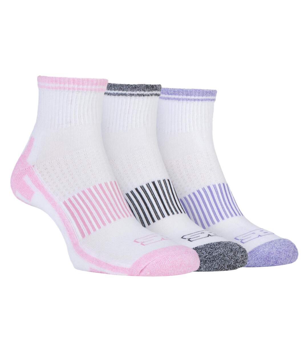 3 Pr Chaussettes de Running Sport Femme Quarter