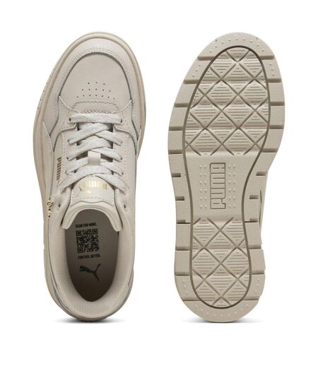 Womens/ladies Ii Jr Low Top Platform Trainers Silver Puma