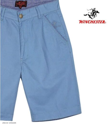 Bermuda WINCHESTER INDUS1 bleu en coton : le confort stylé et modulable pour l'été