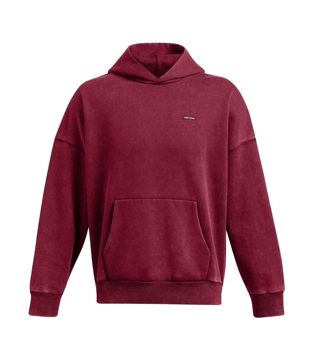 Sweat À Capuche Manches Tombantes Homme Rouge Under Armour-3