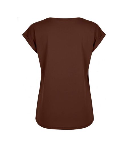 T-shirt Femme Marron Foncé Build Your Brand