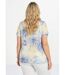 T-shirt court motif et strass col rond-2