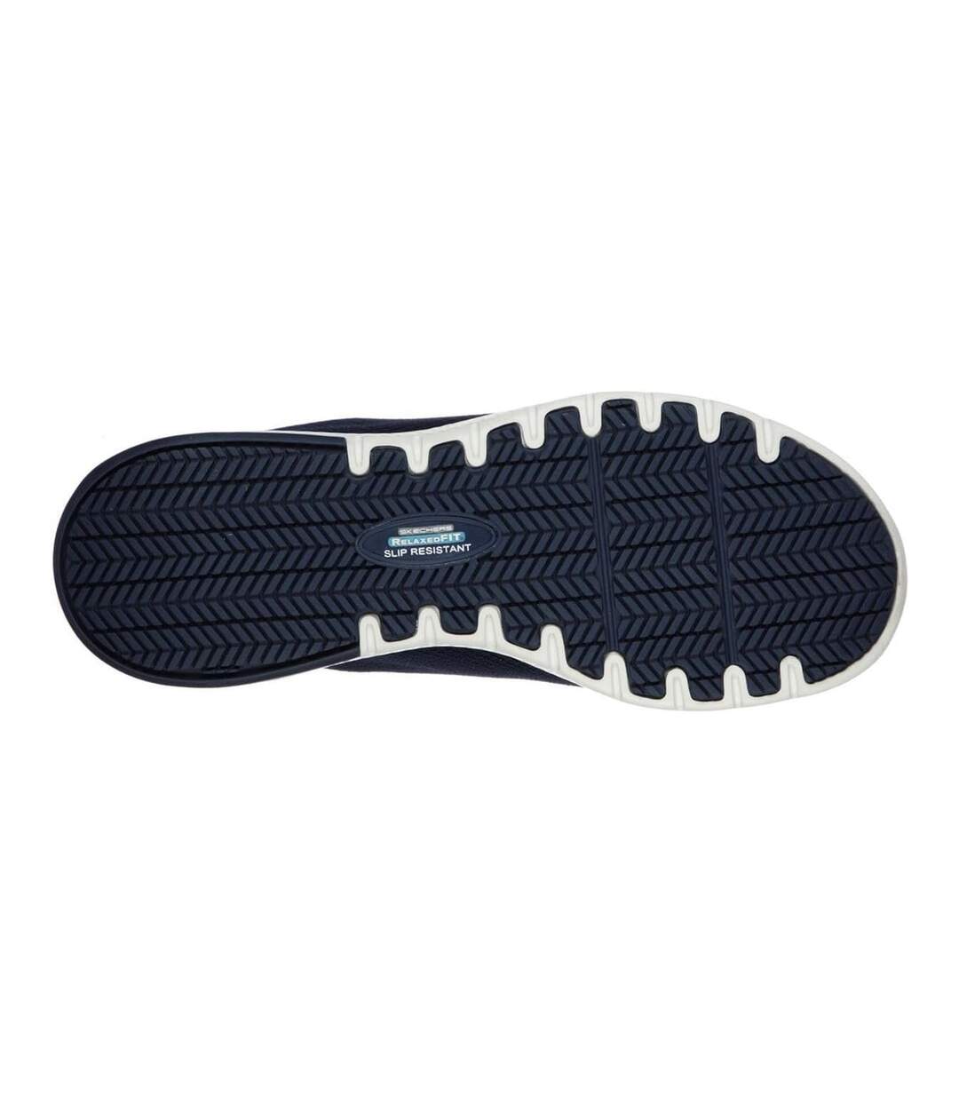 Womens/ladies Marsing-waiola Sr Safety Shoes Navy White Skechers-4