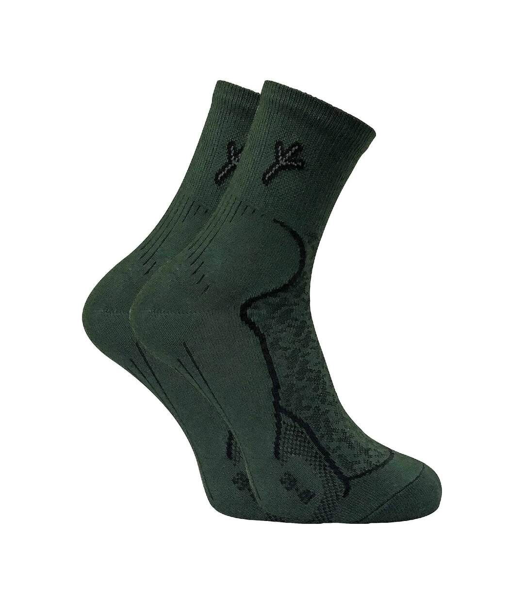 2 Paires Homme Chaussettes Basses Coton Randonnée-1