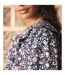 Womens/ladies Floral Smock Panel Mini Dress Black Cath Kidston-3
