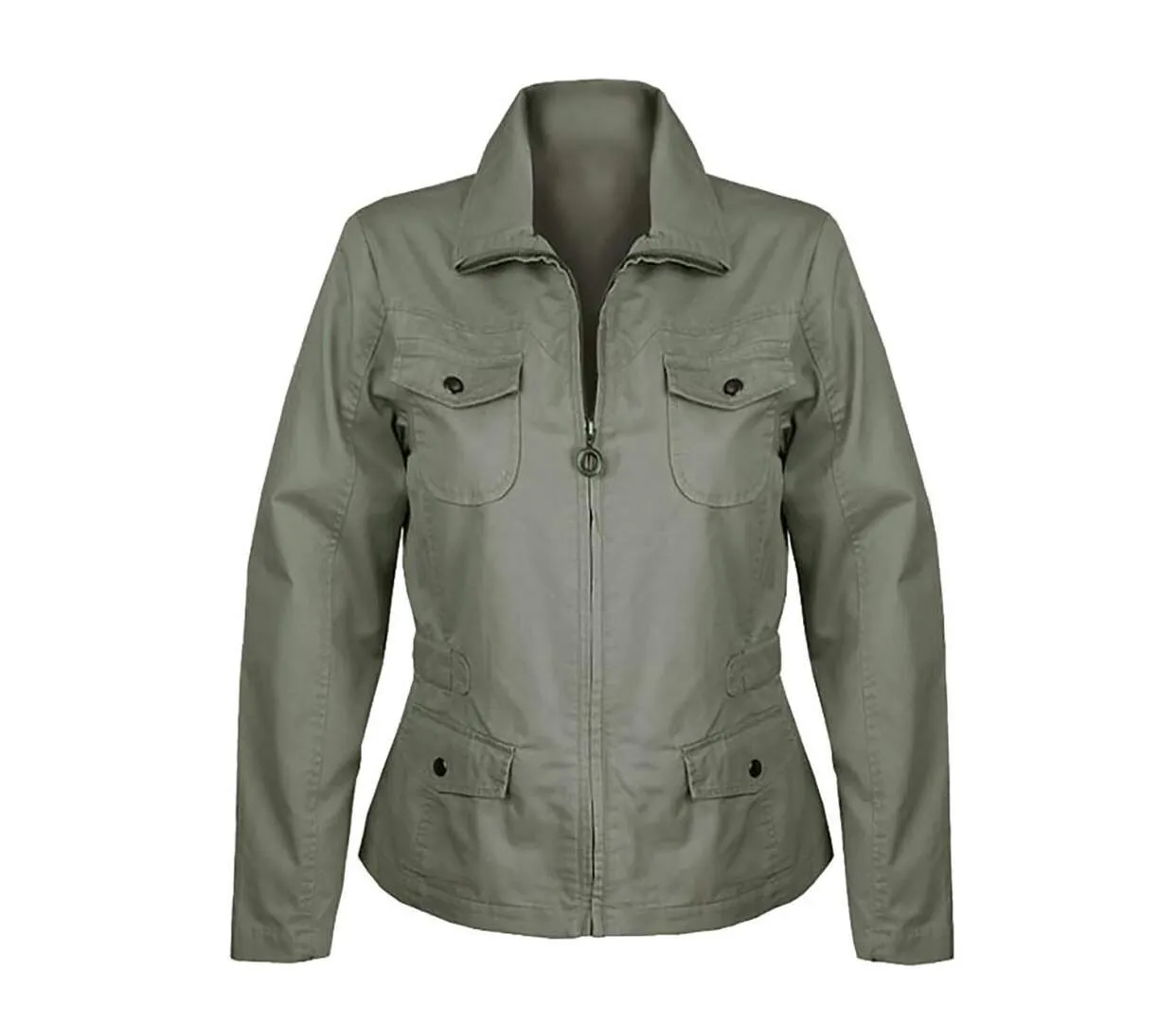 Veste Saharienne Femme Mayflower Manga1 Kaki-2