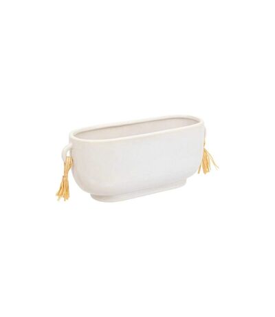 Jardinière en Céramique Soleya 30cm Blanc