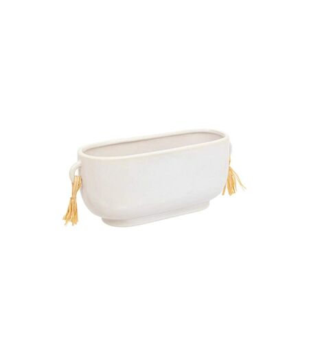 Jardinière en Céramique Soleya 30cm Blanc
