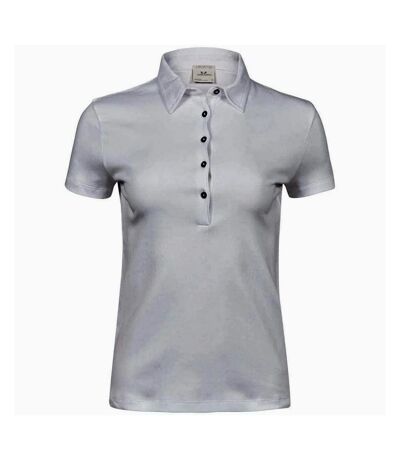 Tee Jays Womens/Ladies Pima Cotton Interlock Stitching Polo Shirt (White)