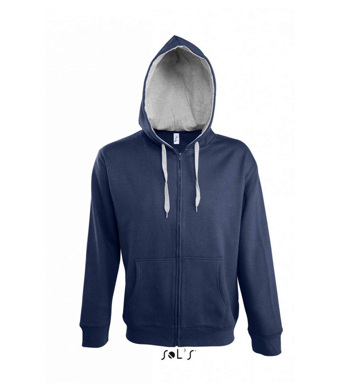 Veste doublée zippée à capuche - homme- 46900 - bleu marine