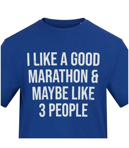 Unisex Adult I Like A Good Marathon T-shirt Blue AWD