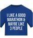Unisex Adult I Like A Good Marathon T-shirt Blue AWD-2