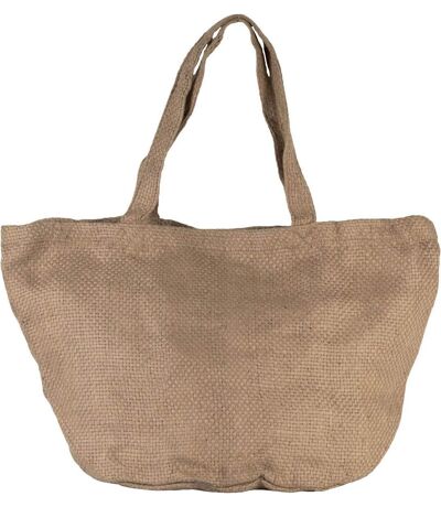 Cabas en toile de jute teint - KI0227 - beige naturel