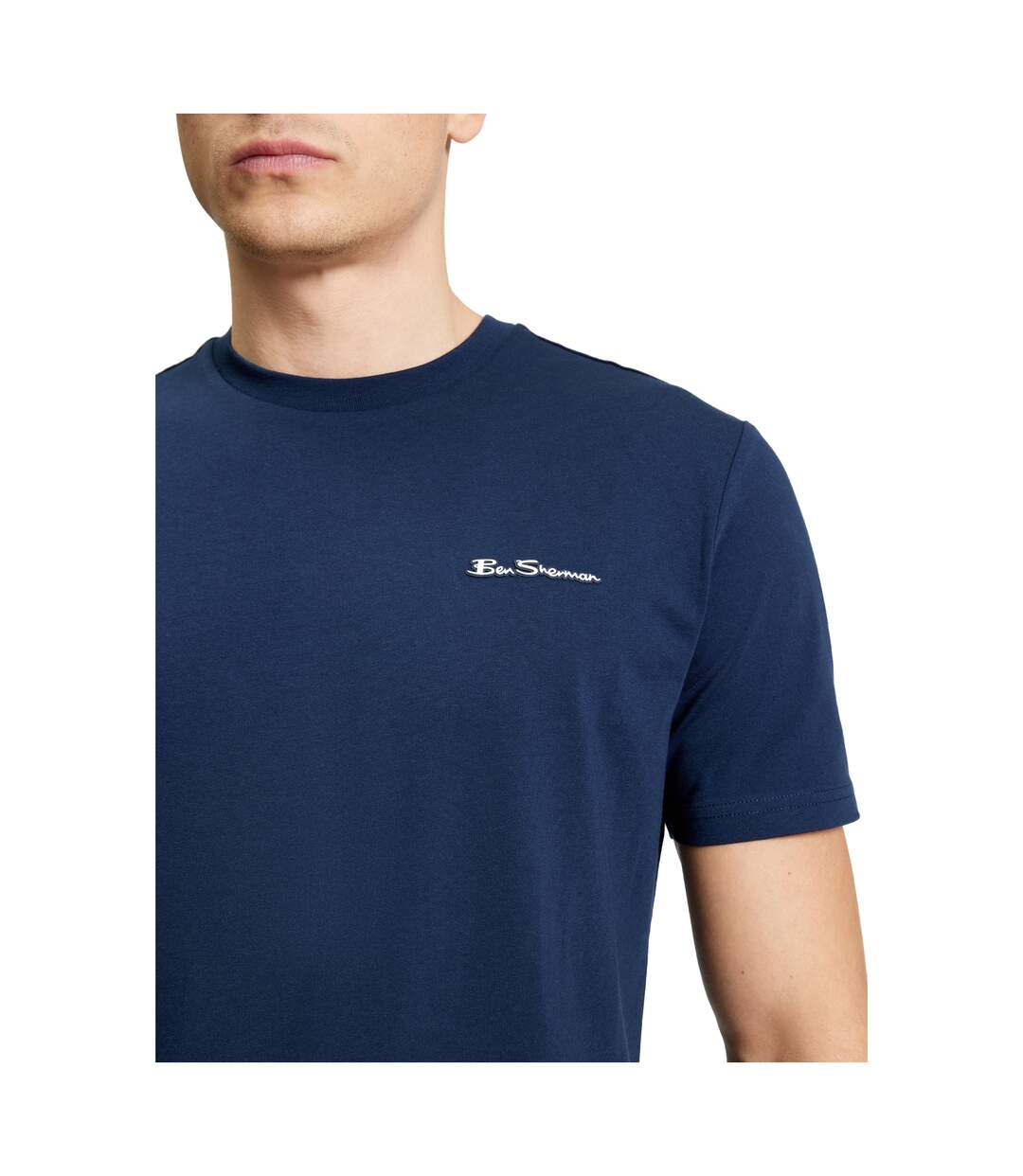 T-shirt Motif/style Signature Homme Bleu Marine Foncé Ben Sherman-4