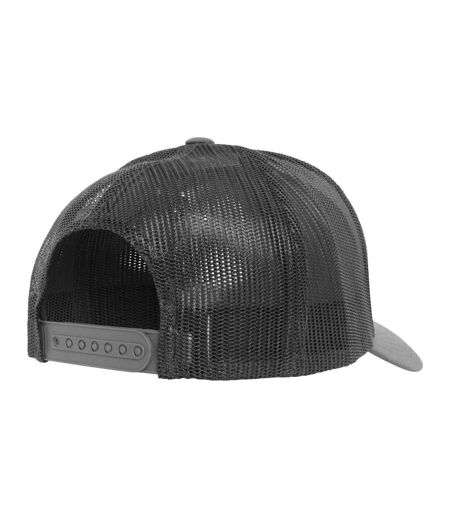 Casquette Trucker Motif/style Rétro Adulte Gris Foncé Blanc Flexfit