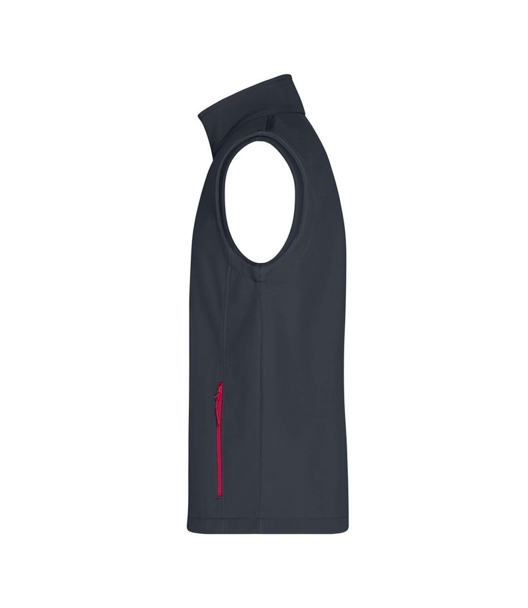 Veste Sans Manches Promo Homme Gris Foncé Rouge James And Nicholson-3