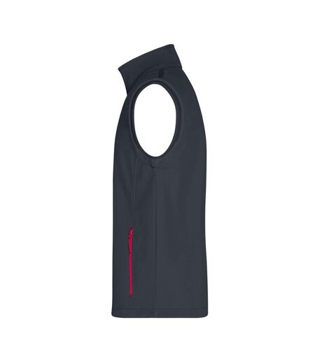 Veste Sans Manches Promo Homme Gris Foncé Rouge James And Nicholson