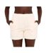 Womens/ladies Fleece Shorts Cream Missy Empire-2