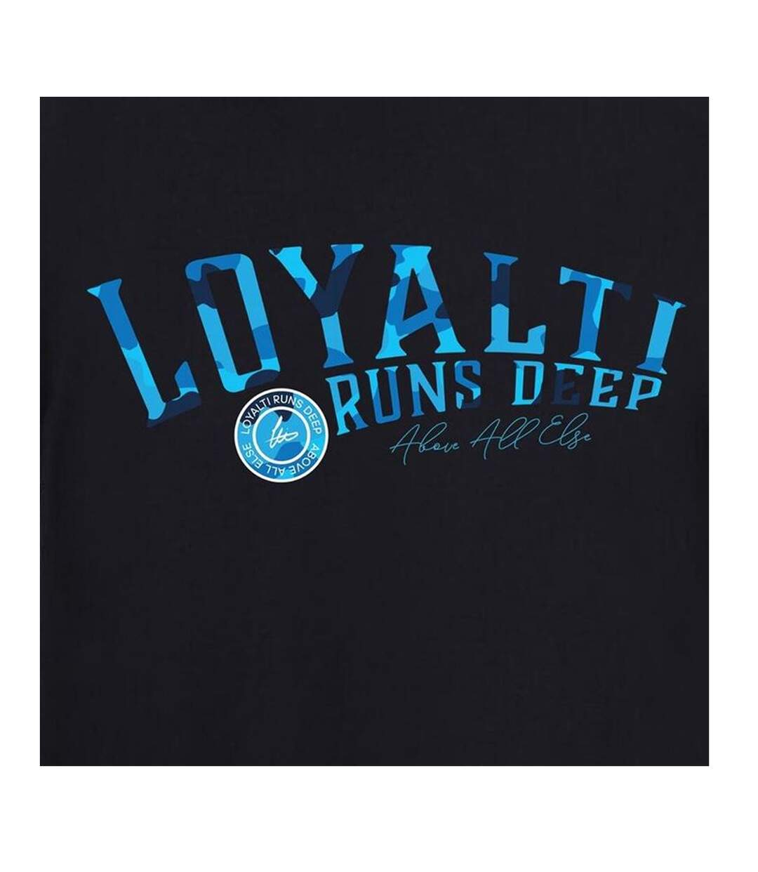 Unisex Adult Big Logo T-shirt Black Loyalti-3