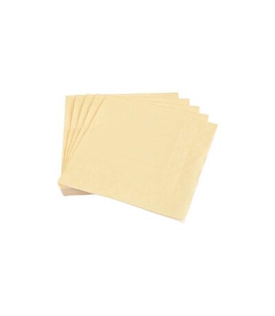 Lot de 20 Serviettes en Papier Vitamine 33x33cm Crème