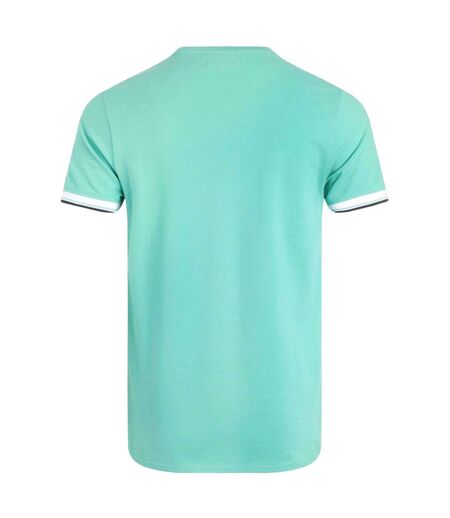 Mens danville pique t-shirt aqua marine Weird Fish