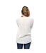 Pull femme manches longues de couleur blanc - Col rond