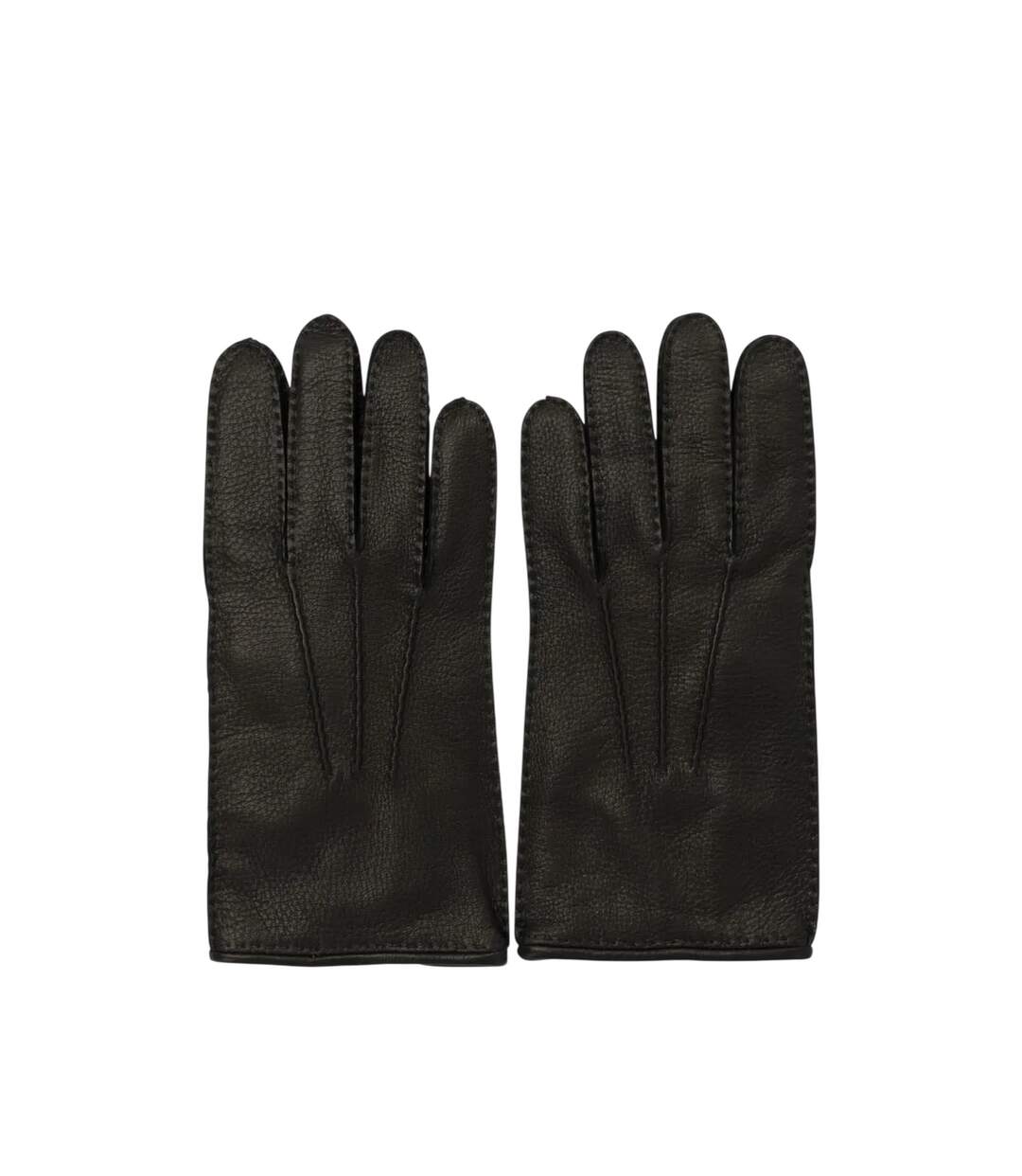 Mens Hainz5 Nappa Leather Gloves Medium Brown Boss-1