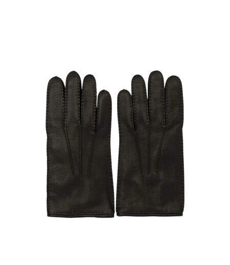 Mens Hainz5 Nappa Leather Gloves Medium Brown Boss
