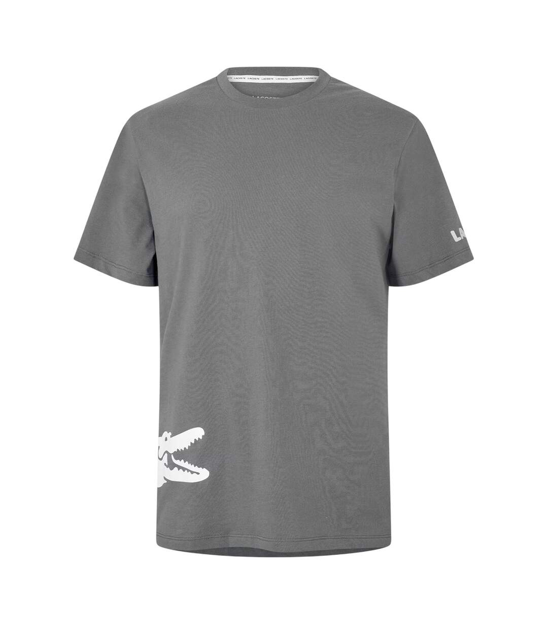 Haut De Pyjama Manches Courtes Motif/style Imprimé Au Dos Homme Gris Lacoste-2
